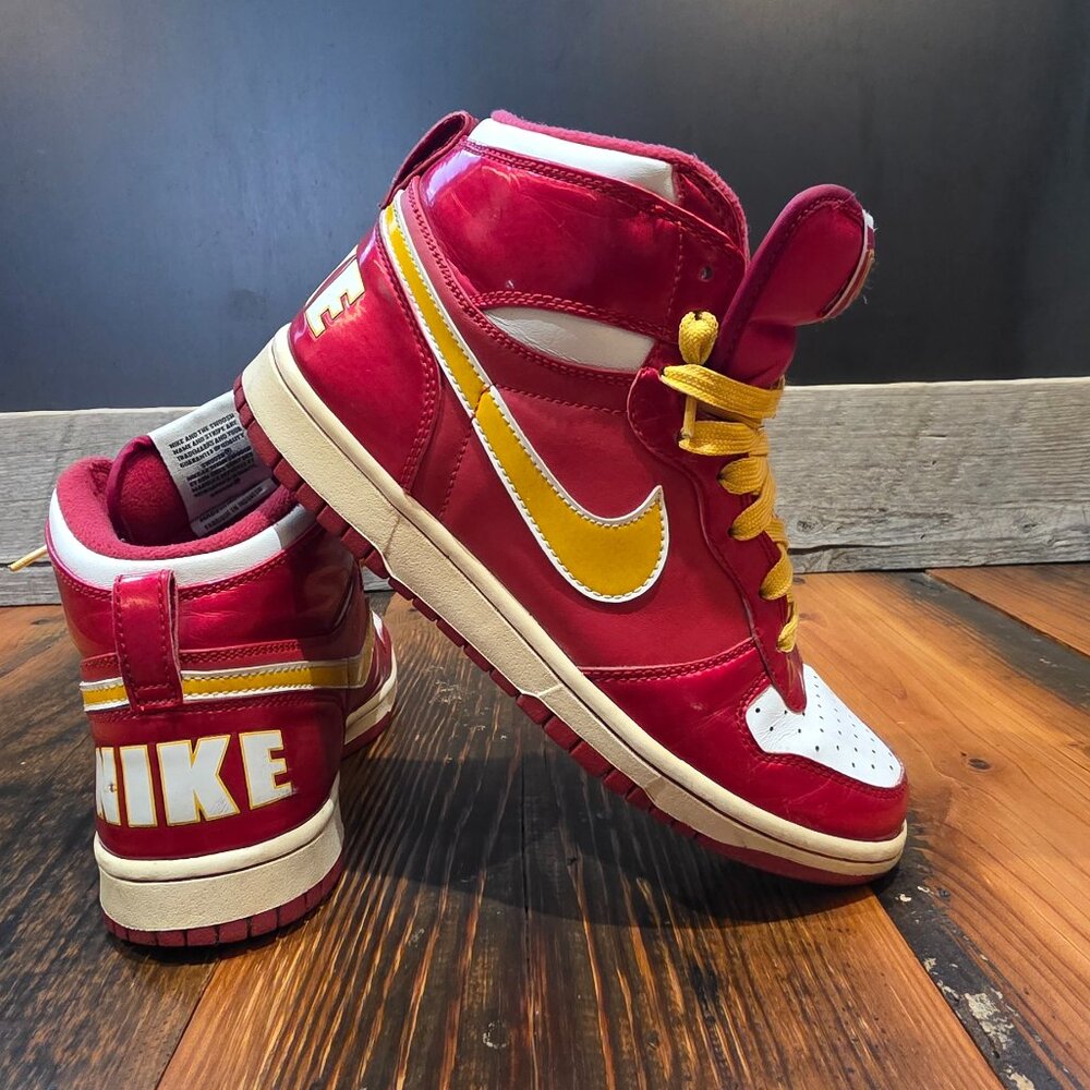 Nike Dunk High Retro Red/White/Gold 344572-671 / Size 7